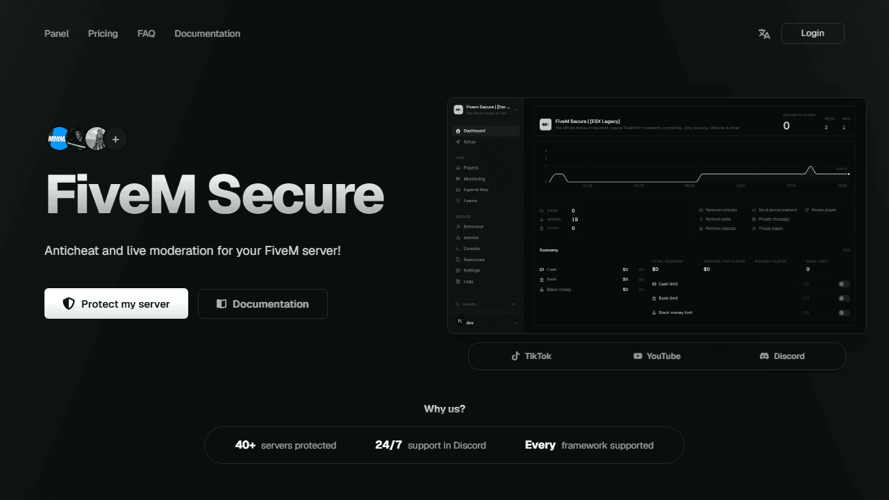 Schermafdruk van FiveM Secure