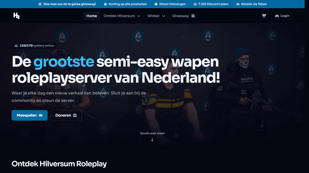 Schermafdruk van Hilversum Roleplay